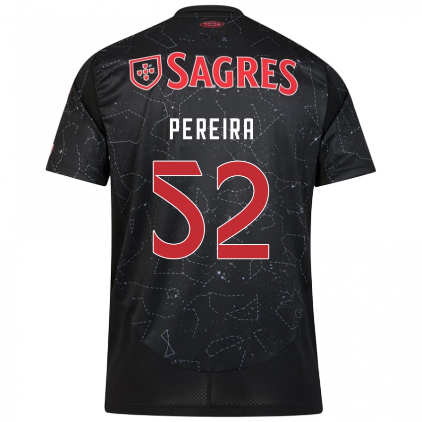 Enfant Maillot Henrique Pereira #52 Noir Rouge Tenues Extérieur 2024/25 T-Shirt Belgique