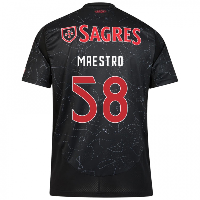 Enfant Maillot Maestro #58 Noir Rouge Tenues Extérieur 2024/25 T-Shirt Belgique