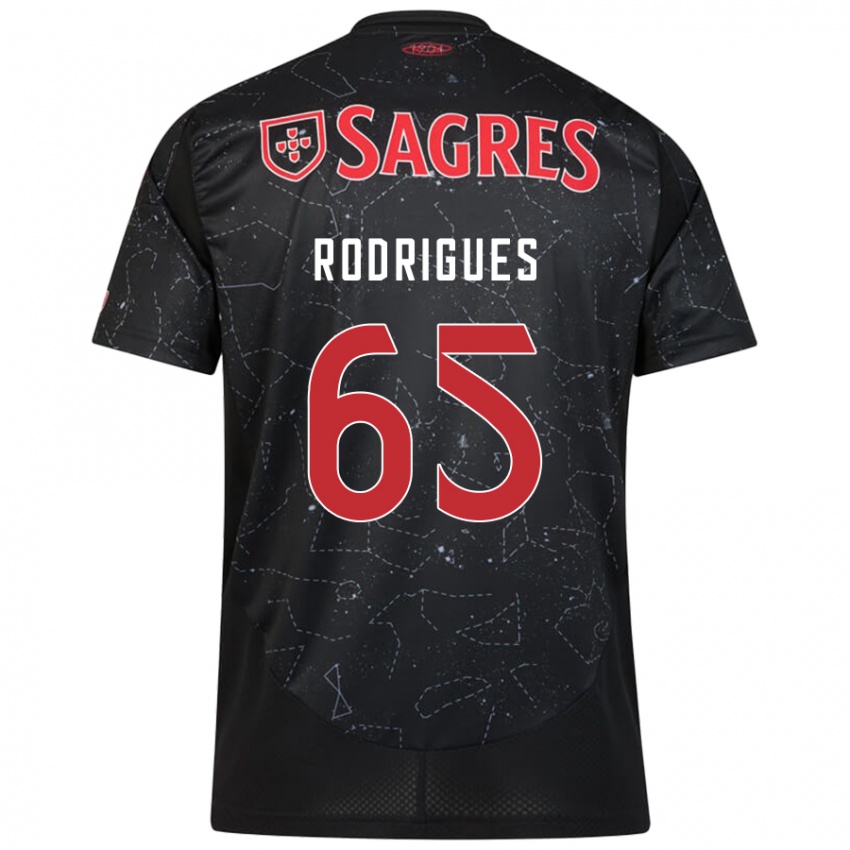 Enfant Maillot Rafael Rodrigues #65 Noir Rouge Tenues Extérieur 2024/25 T-Shirt Belgique