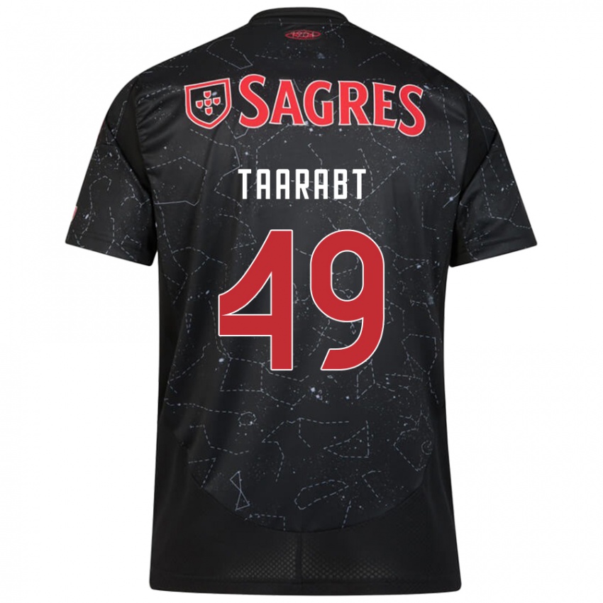 Kinder Adel Taarabt #49 Schwarz Rot Auswärtstrikot Trikot 2024/25 T-Shirt Belgien