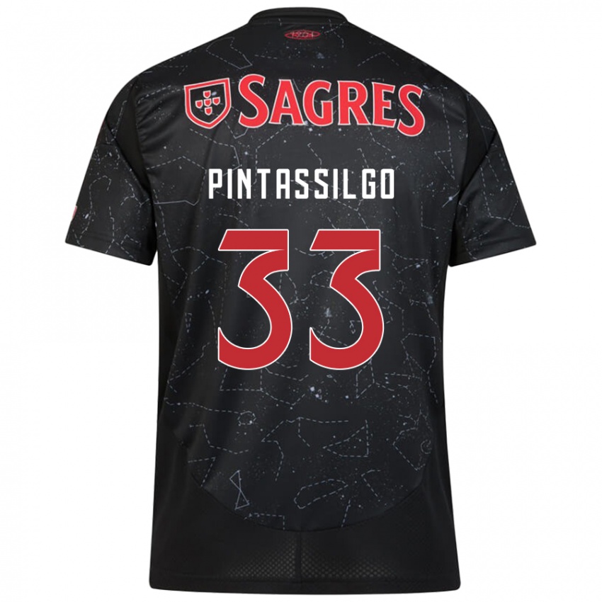 Kinder Lara Pintassilgo #33 Schwarz Rot Auswärtstrikot Trikot 2024/25 T-Shirt Belgien