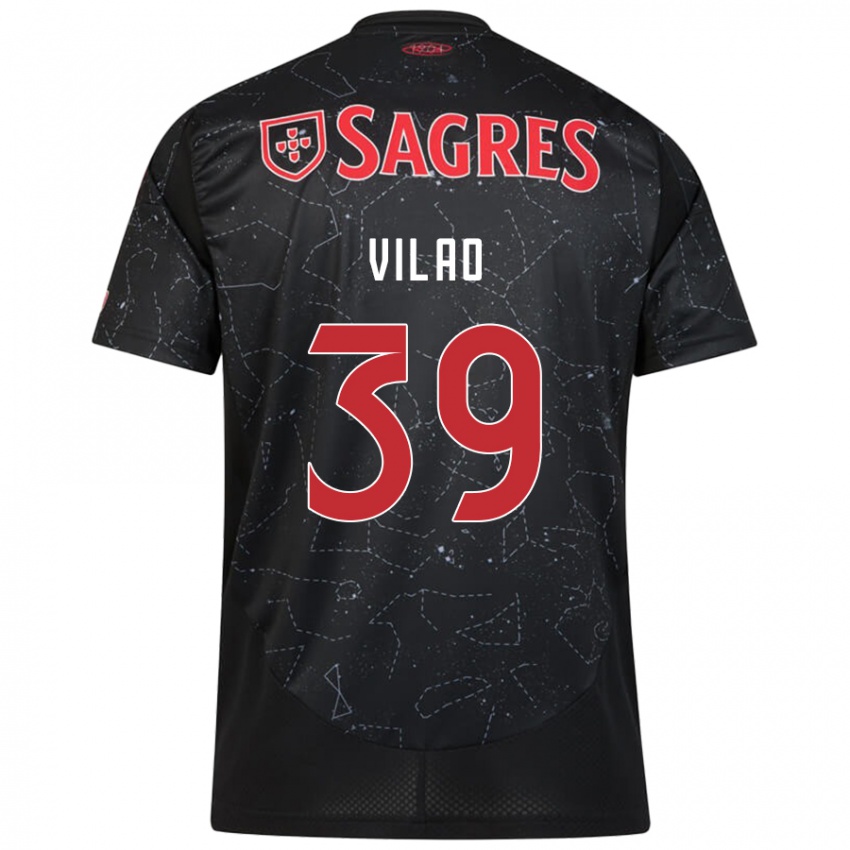 Kinderen Carolina Vilao #39 Zwart Rood Uitshirt Uittenue 2024/25 T-Shirt België