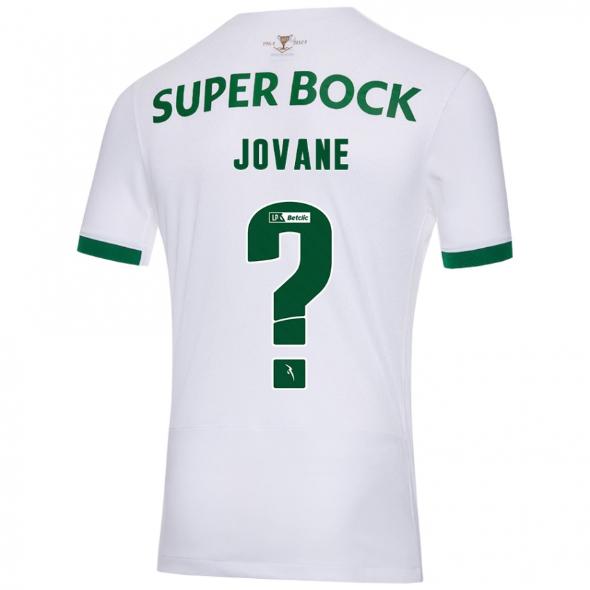 Enfant Maillot Jovane #0 Blanc Vert Tenues Extérieur 2024/25 T-Shirt Belgique