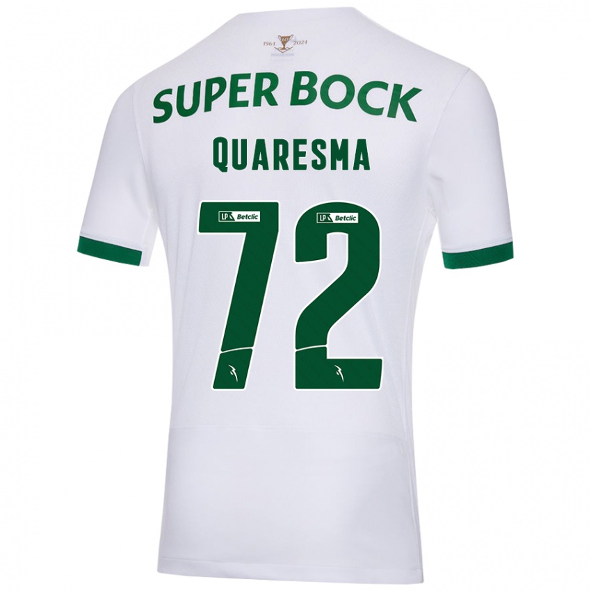 Kinderen Eduardo Quaresma #72 Wit Groen Uitshirt Uittenue 2024/25 T-Shirt België