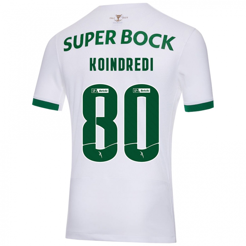 Kinderen Koba Koindredi #80 Wit Groen Uitshirt Uittenue 2024/25 T-Shirt België