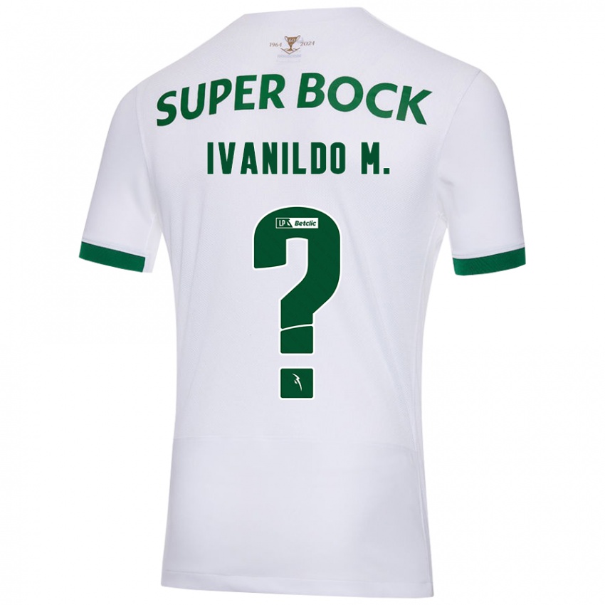 Enfant Maillot Ivanildo Mendes #0 Blanc Vert Tenues Extérieur 2024/25 T-Shirt Belgique