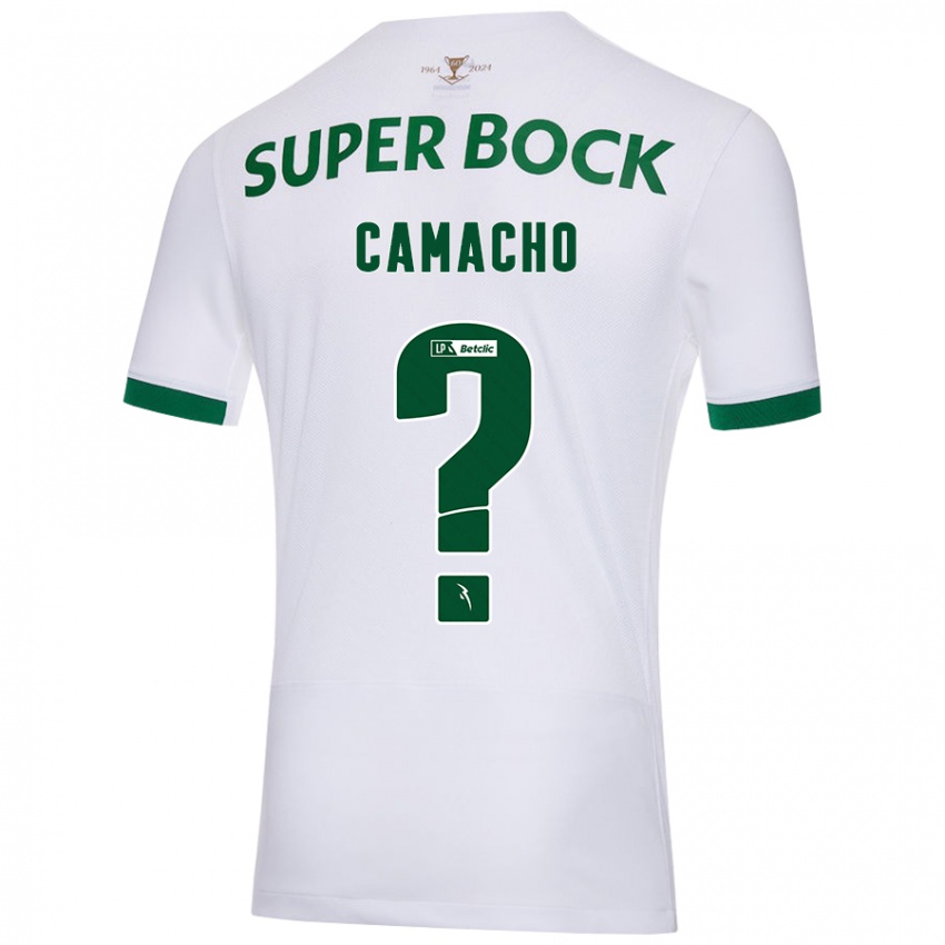 Enfant Maillot Rafael Camacho #0 Blanc Vert Tenues Extérieur 2024/25 T-Shirt Belgique