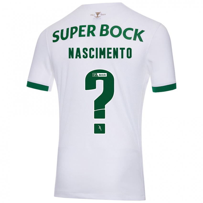 Enfant Maillot Sandro Nascimento #0 Blanc Vert Tenues Extérieur 2024/25 T-Shirt Belgique