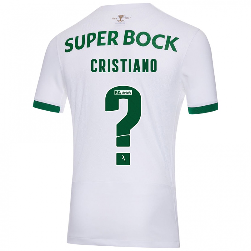 Enfant Maillot José Cristiano #0 Blanc Vert Tenues Extérieur 2024/25 T-Shirt Belgique