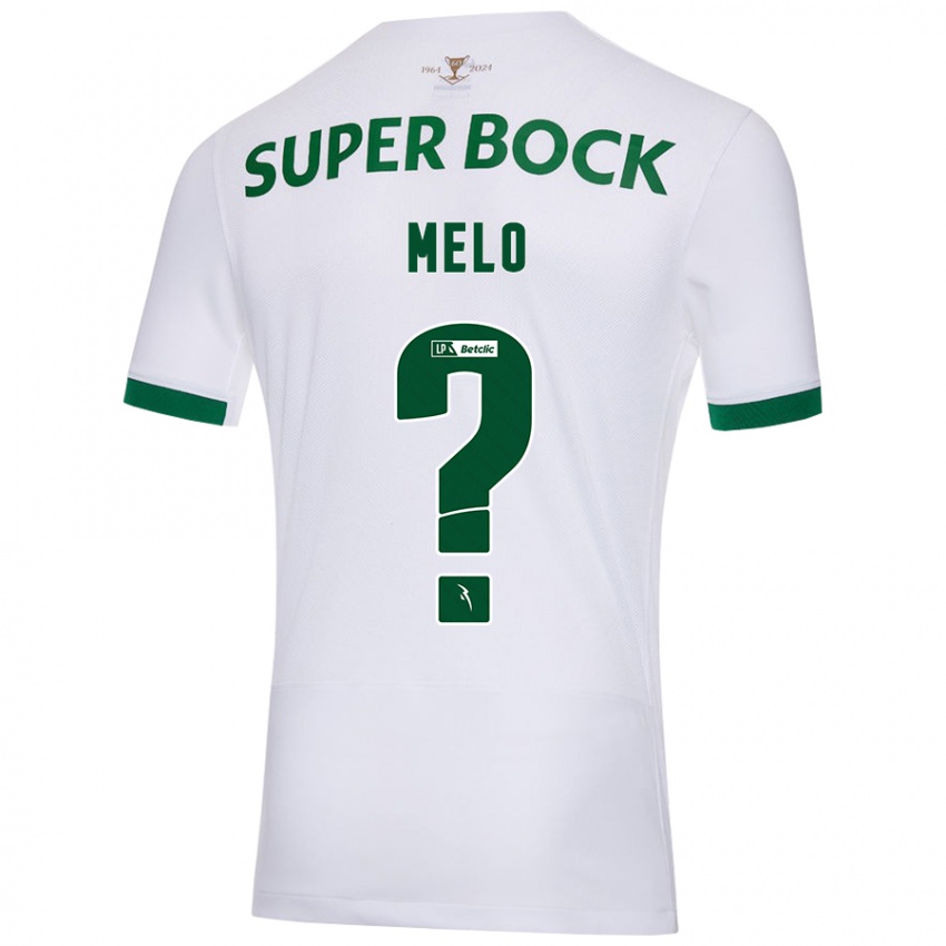 Enfant Maillot Rafael Melo #0 Blanc Vert Tenues Extérieur 2024/25 T-Shirt Belgique