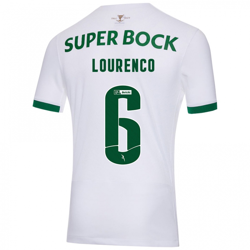 Enfant Maillot Bruna Lourenço Urbano Costa #6 Blanc Vert Tenues Extérieur 2024/25 T-Shirt Belgique