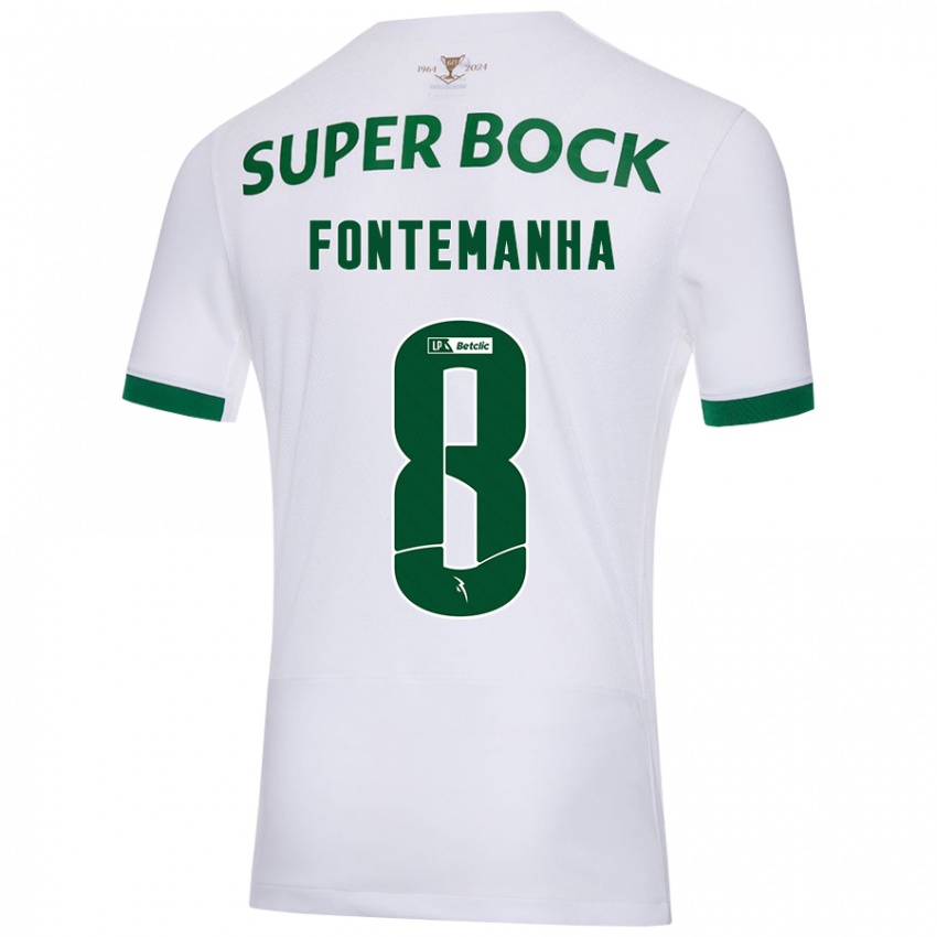 Enfant Maillot Rita Fontemanha #8 Blanc Vert Tenues Extérieur 2024/25 T-Shirt Belgique