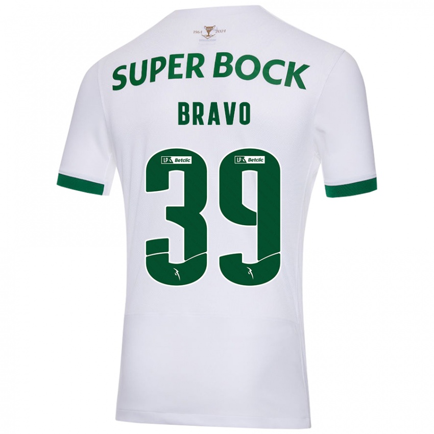 Enfant Maillot Bravo #39 Blanc Vert Tenues Extérieur 2024/25 T-Shirt Belgique