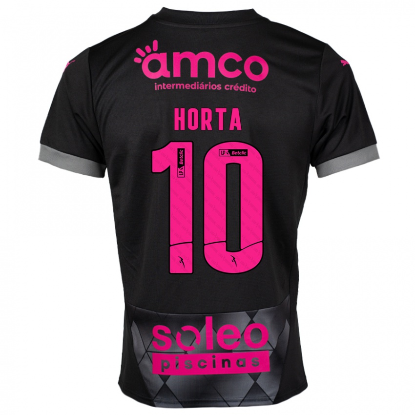 Kinderen André Horta #10 Zwart Roze Uitshirt Uittenue 2024/25 T-Shirt België