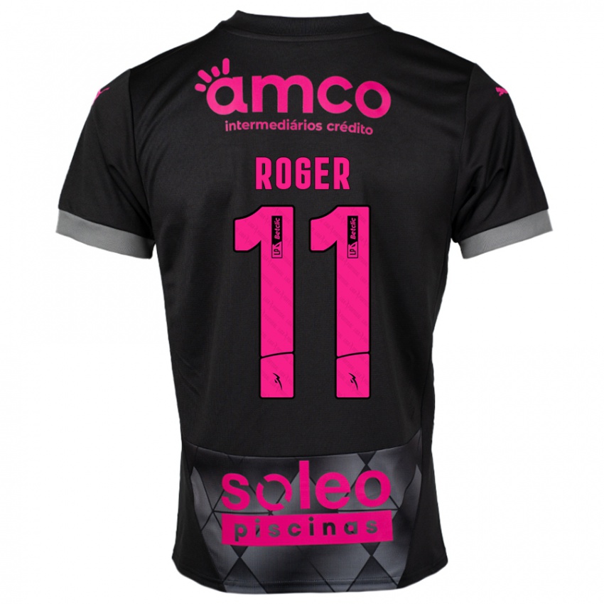 Kinderen Roger #11 Zwart Roze Uitshirt Uittenue 2024/25 T-Shirt België