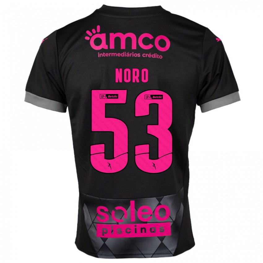 Kinderen Jonatás Noro #53 Zwart Roze Uitshirt Uittenue 2024/25 T-Shirt België