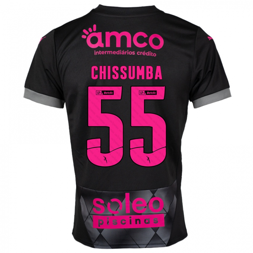 Kinderen Chissumba #55 Zwart Roze Uitshirt Uittenue 2024/25 T-Shirt België