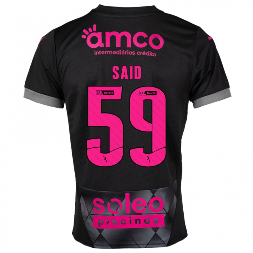 Kinderen Yan Said #59 Zwart Roze Uitshirt Uittenue 2024/25 T-Shirt België