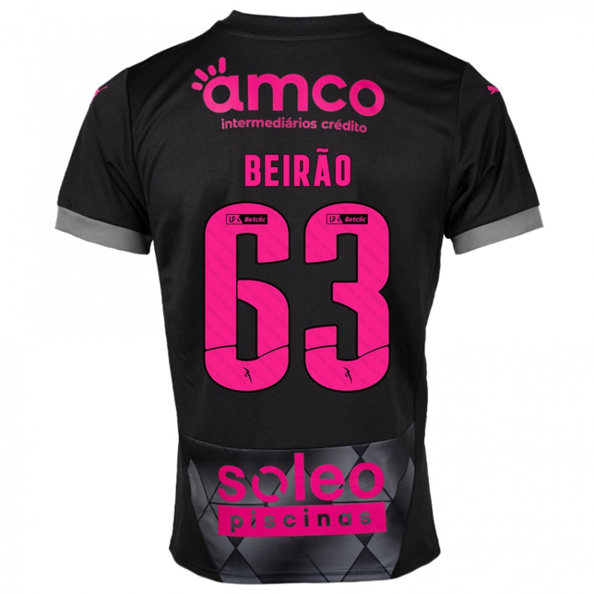 Kinderen Rodrigo Beirão #63 Zwart Roze Uitshirt Uittenue 2024/25 T-Shirt België