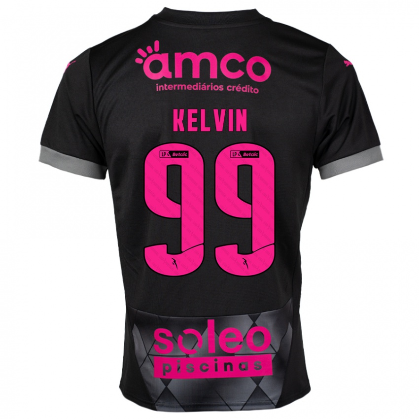 Kinderen Kauan Kelvin #99 Zwart Roze Uitshirt Uittenue 2024/25 T-Shirt België