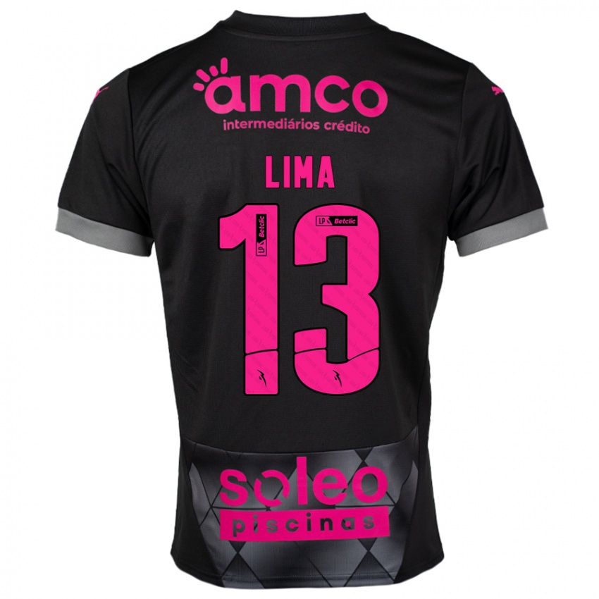 Kinderen Aline Lima #13 Zwart Roze Uitshirt Uittenue 2024/25 T-Shirt België