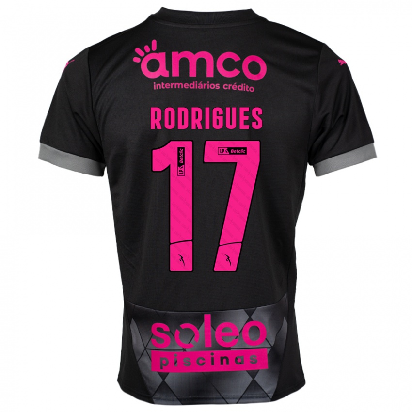 Kinderen Tânia Rodrigues #17 Zwart Roze Uitshirt Uittenue 2024/25 T-Shirt België