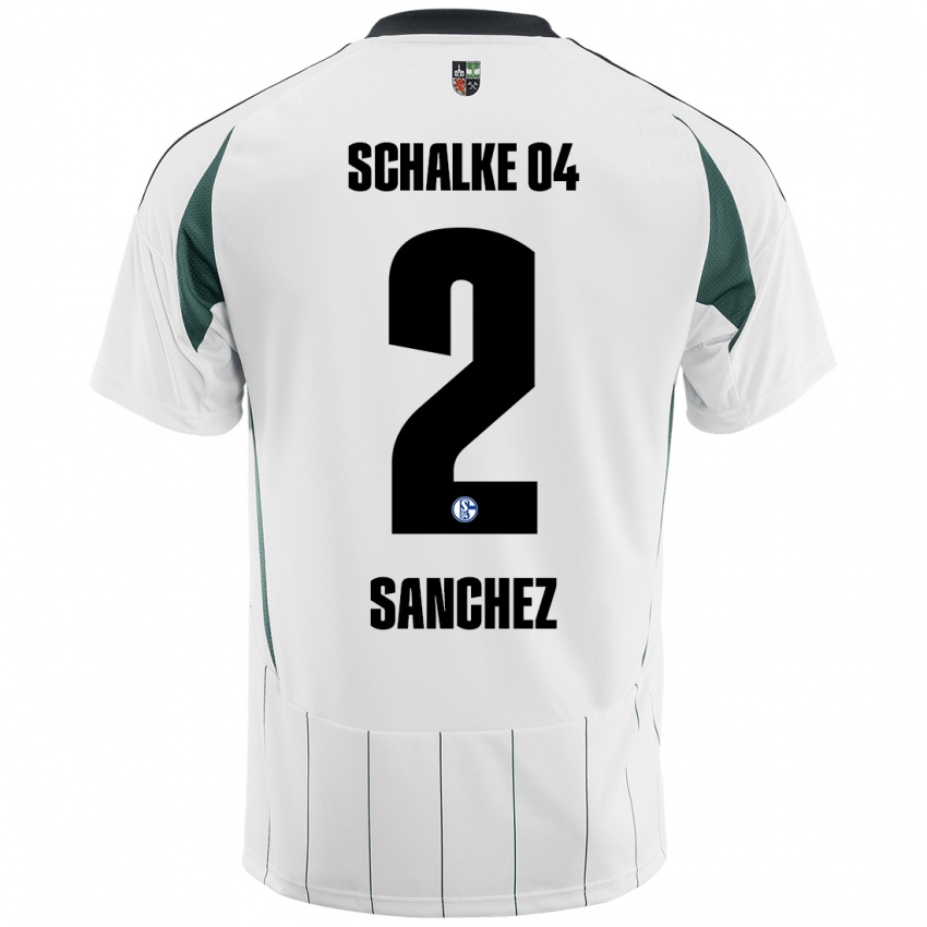 Enfant Maillot Felipe Sánchez #2 Blanc Vert Tenues Extérieur 2024/25 T-Shirt Belgique