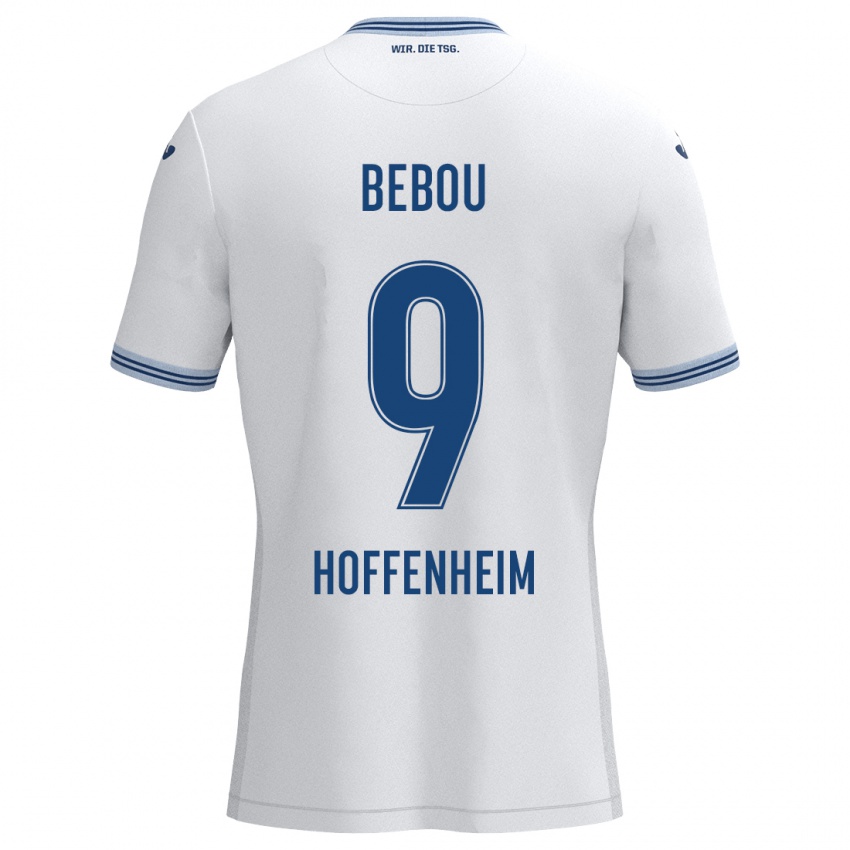 Kinderen Ihlas Bebou #9 Wit Blauw Uitshirt Uittenue 2024/25 T-Shirt België