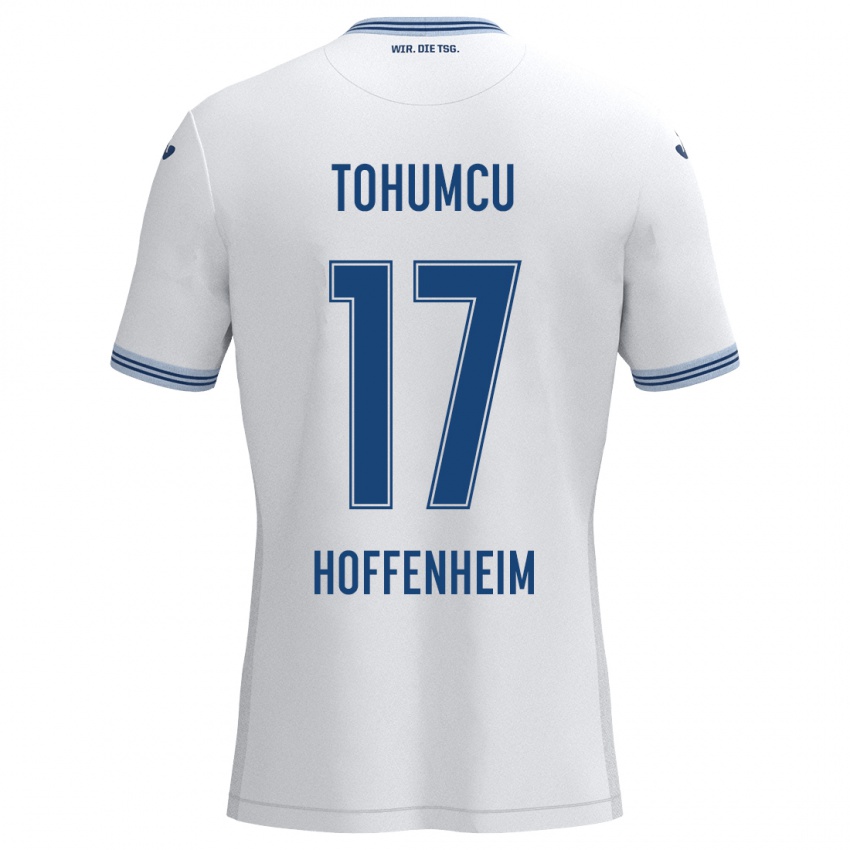 Kinderen Umut Tohumcu #17 Wit Blauw Uitshirt Uittenue 2024/25 T-Shirt België