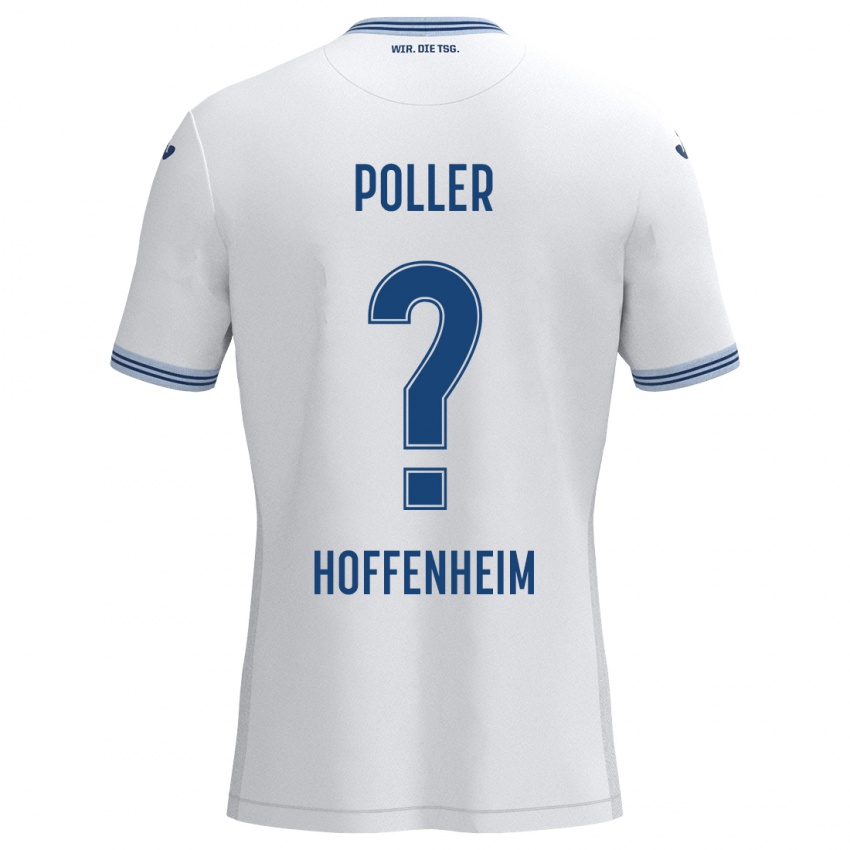 Kinder Tiago Poller #0 Weiß Blau Auswärtstrikot Trikot 2024/25 T-Shirt Belgien