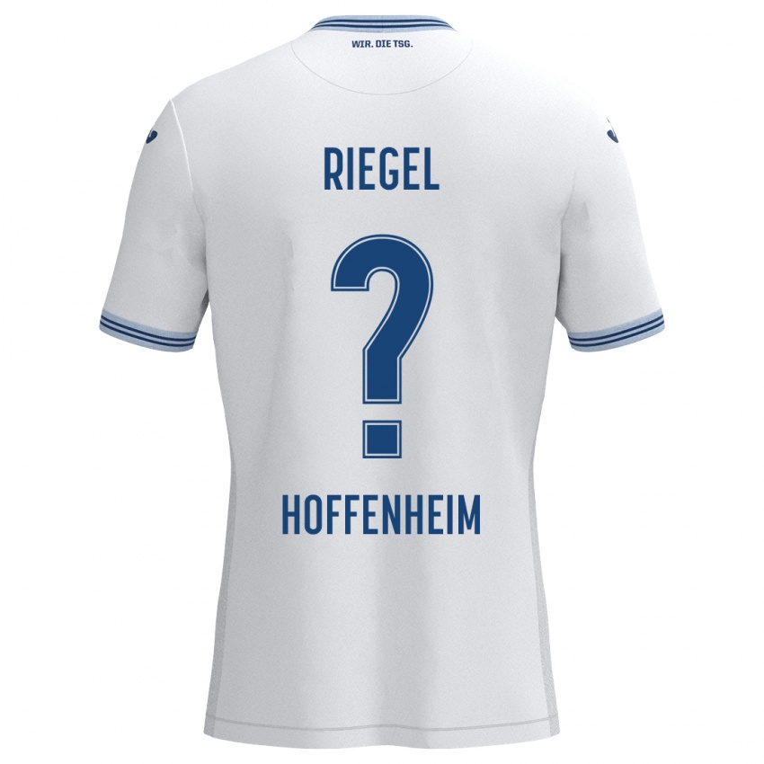 Kinder Adrian Riegel #0 Weiß Blau Auswärtstrikot Trikot 2024/25 T-Shirt Belgien