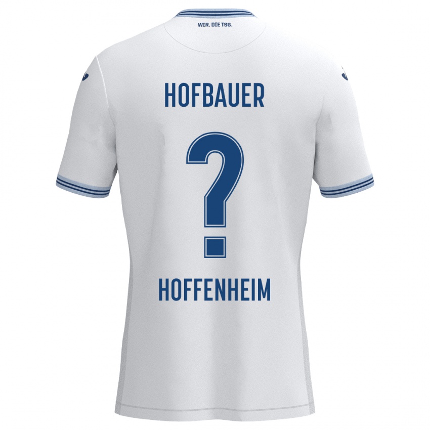 Kinder Anton Hofbauer #0 Weiß Blau Auswärtstrikot Trikot 2024/25 T-Shirt Belgien