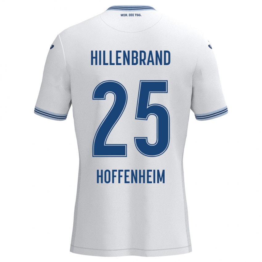 Kinder Jack Hillenbrand #25 Weiß Blau Auswärtstrikot Trikot 2024/25 T-Shirt Belgien