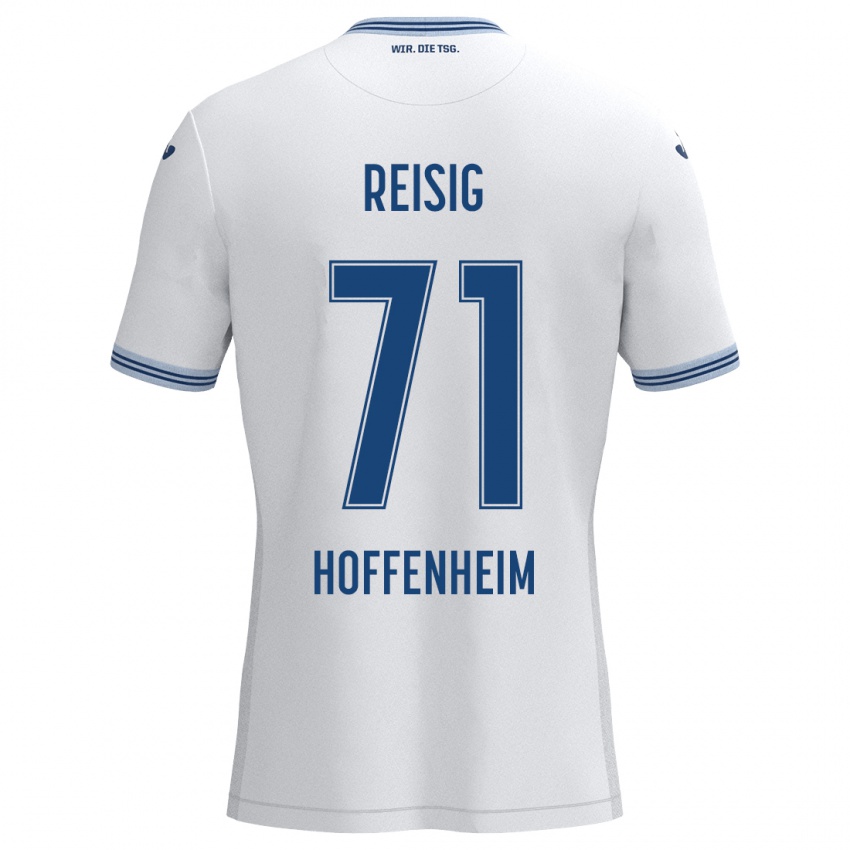 Kinder Ruben Reisig #71 Weiß Blau Auswärtstrikot Trikot 2024/25 T-Shirt Belgien