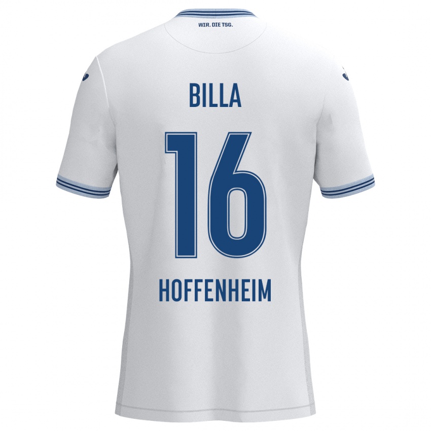 Kinderen Nicole Billa #16 Wit Blauw Uitshirt Uittenue 2024/25 T-Shirt België