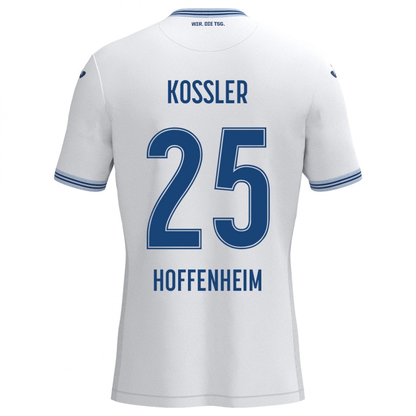 Kinderen Melissa Kössler #25 Wit Blauw Uitshirt Uittenue 2024/25 T-Shirt België