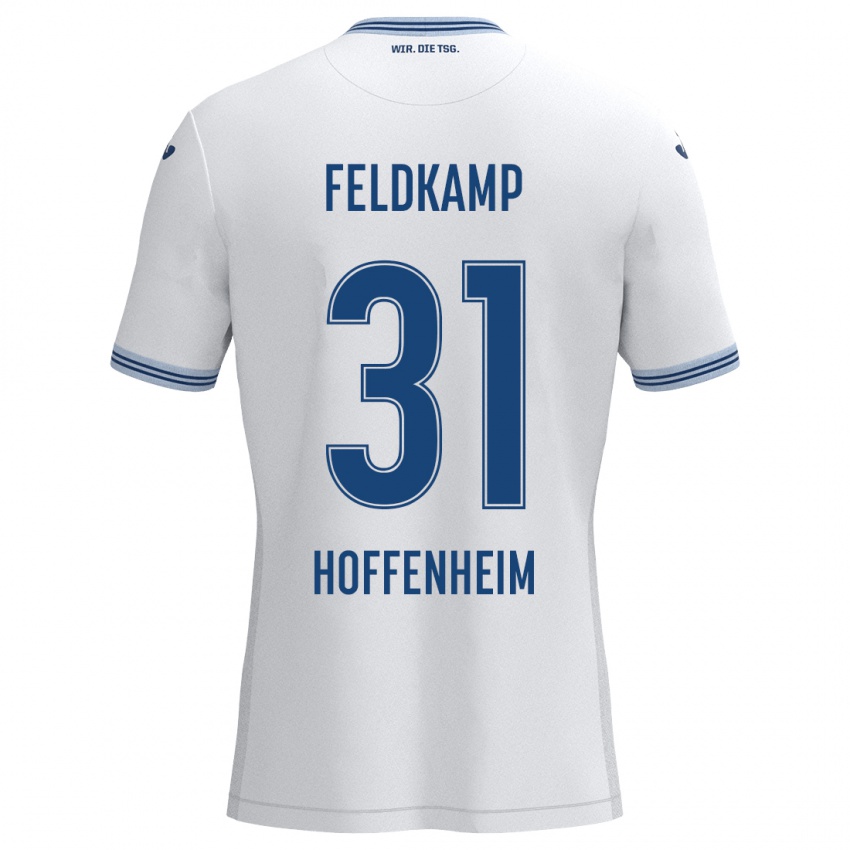 Kinderen Jana Feldkamp #31 Wit Blauw Uitshirt Uittenue 2024/25 T-Shirt België