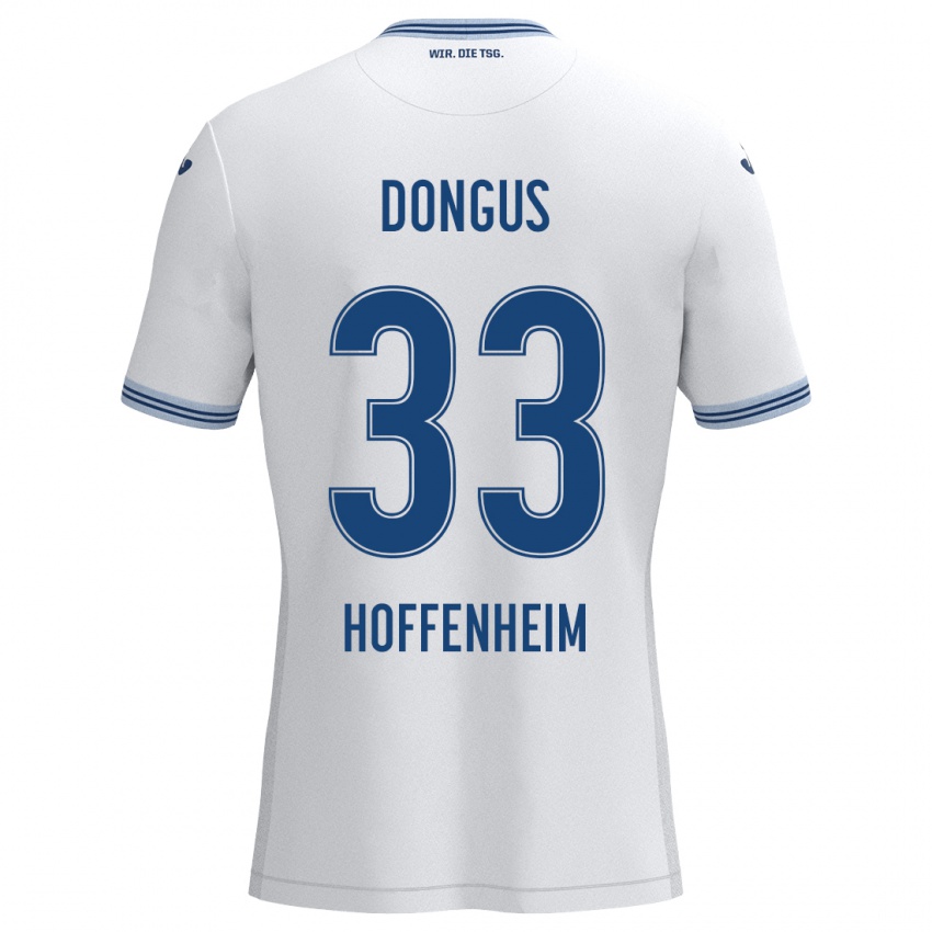 Kinderen Fabienne Dongus #33 Wit Blauw Uitshirt Uittenue 2024/25 T-Shirt België