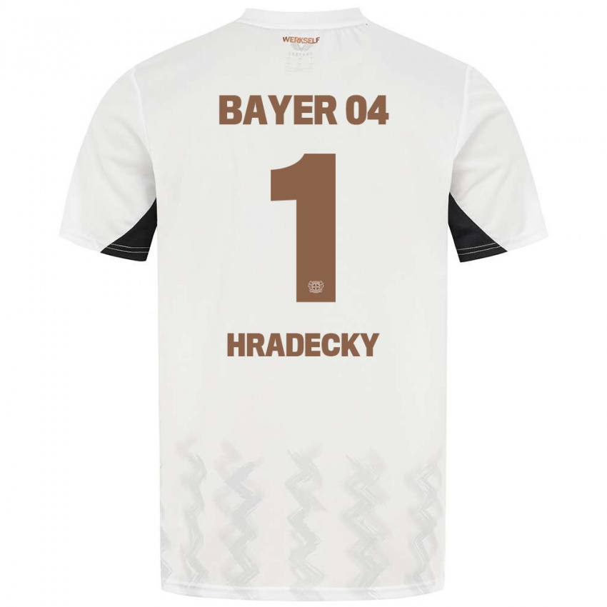 Kinder Lukas Hradecky #1 Weiß Schwarz Auswärtstrikot Trikot 2024/25 T-Shirt Belgien