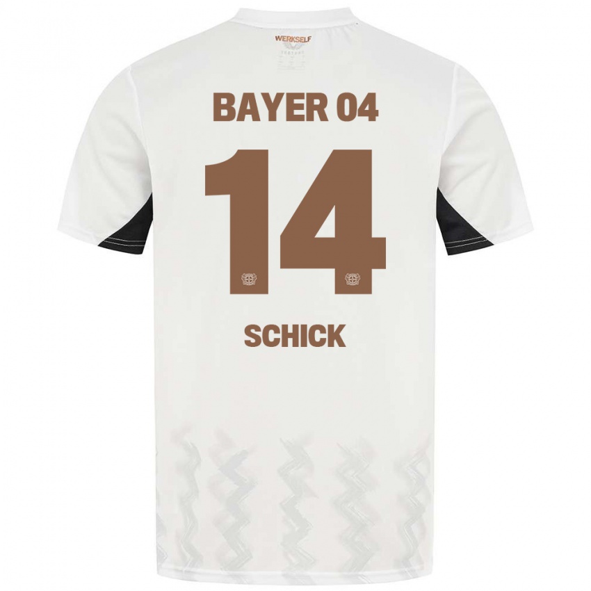 Kinder Patrik Schick #14 Weiß Schwarz Auswärtstrikot Trikot 2024/25 T-Shirt Belgien