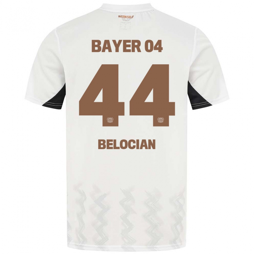 Kinderen Jeanuël Belocian #44 Wit Zwart Uitshirt Uittenue 2024/25 T-Shirt België