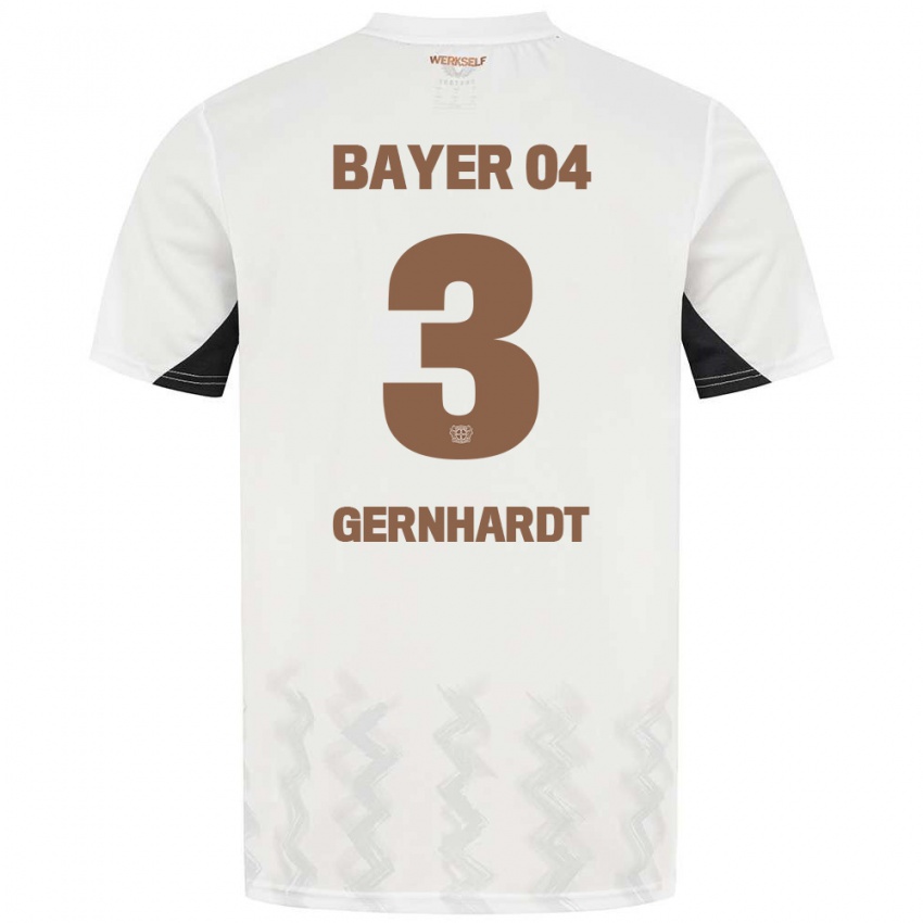 Kinder Nils Gernhardt #3 Weiß Schwarz Auswärtstrikot Trikot 2024/25 T-Shirt Belgien