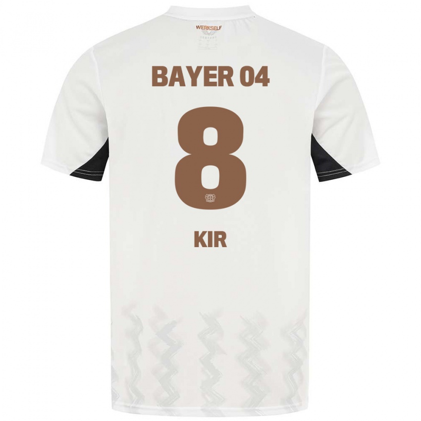 Kinder Burak Kir #8 Weiß Schwarz Auswärtstrikot Trikot 2024/25 T-Shirt Belgien