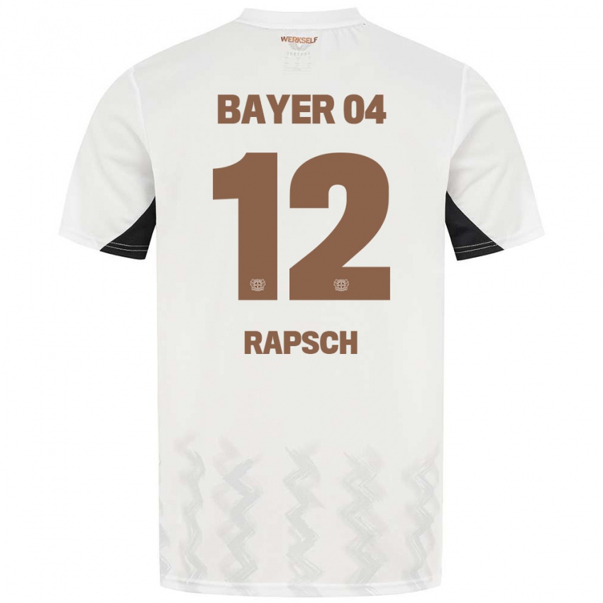 Kinder Simeon Rapsch #12 Weiß Schwarz Auswärtstrikot Trikot 2024/25 T-Shirt Belgien