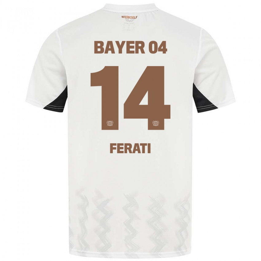 Kinderen Larson Ferati #14 Wit Zwart Uitshirt Uittenue 2024/25 T-Shirt België