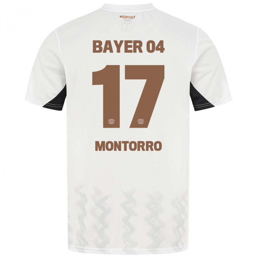 Kinderen Josuè Montorro #17 Wit Zwart Uitshirt Uittenue 2024/25 T-Shirt België