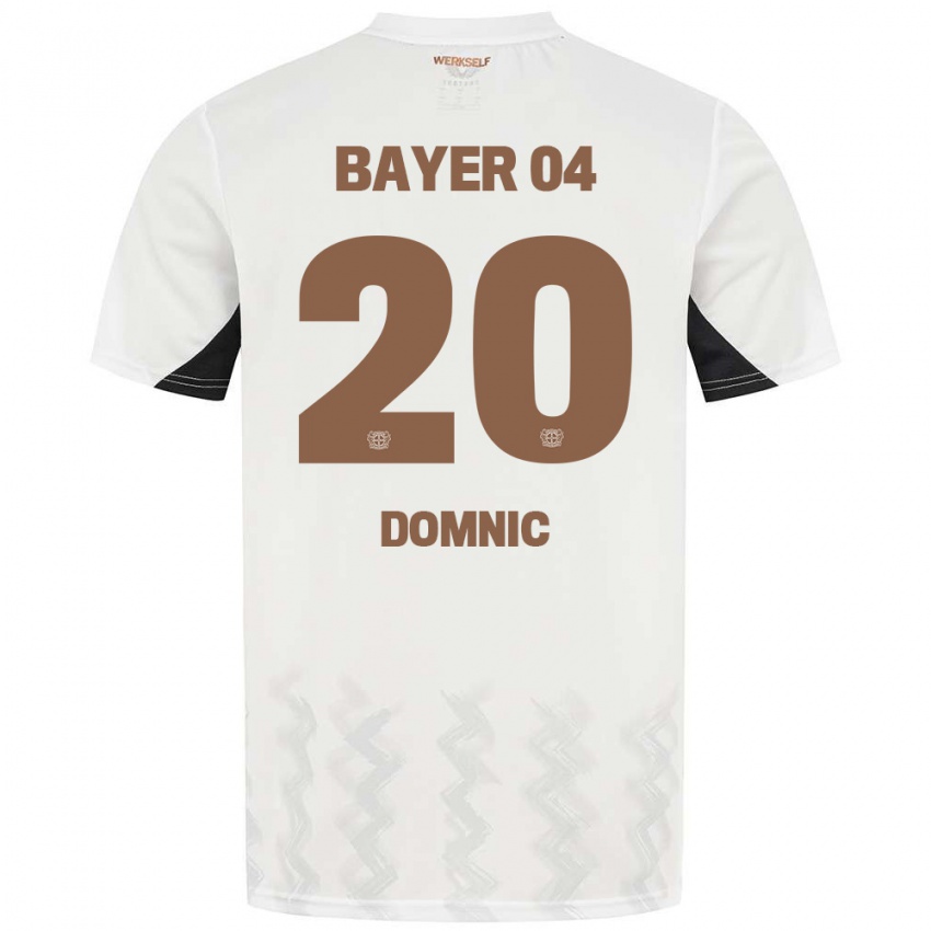 Kinder Nebe-Sirak Domnic #20 Weiß Schwarz Auswärtstrikot Trikot 2024/25 T-Shirt Belgien