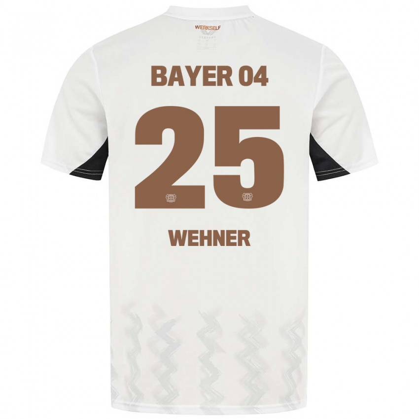 Kinderen Luca Wehner #25 Wit Zwart Uitshirt Uittenue 2024/25 T-Shirt België