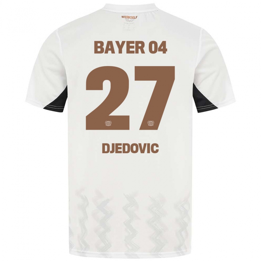 Kinder Seldin Djedovic #27 Weiß Schwarz Auswärtstrikot Trikot 2024/25 T-Shirt Belgien