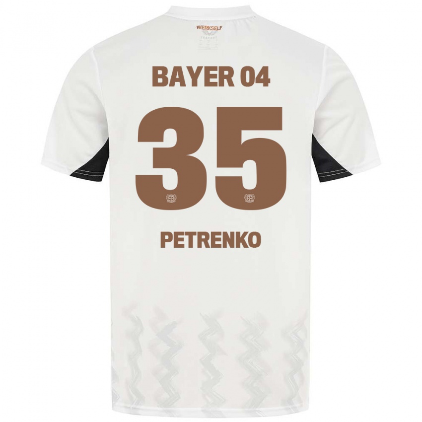 Kinderen Oleksandr Petrenko #35 Wit Zwart Uitshirt Uittenue 2024/25 T-Shirt België